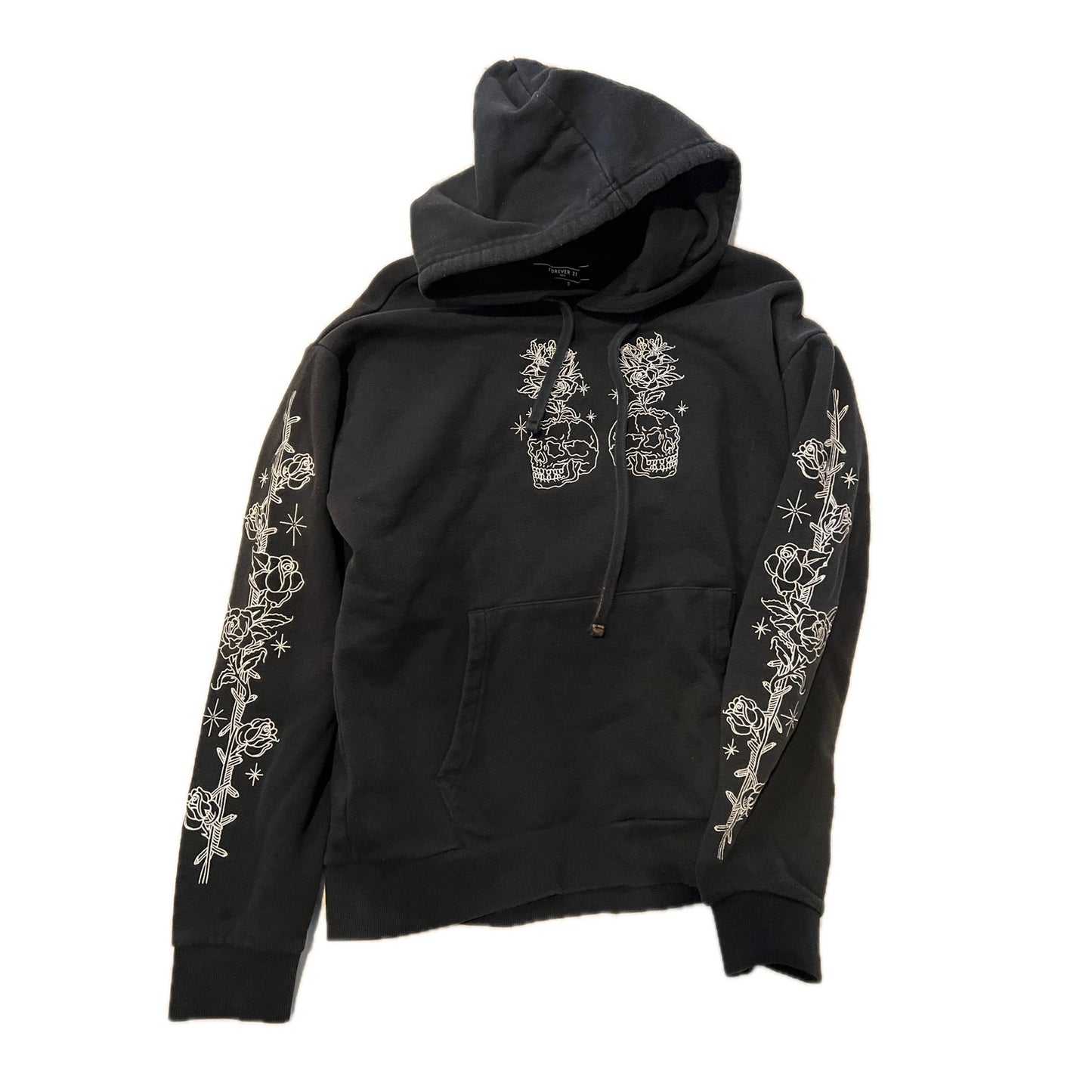 Sudadera con capucha Forever 21 Buena Suerte Para Siempre Calaveras Hombre Talla M