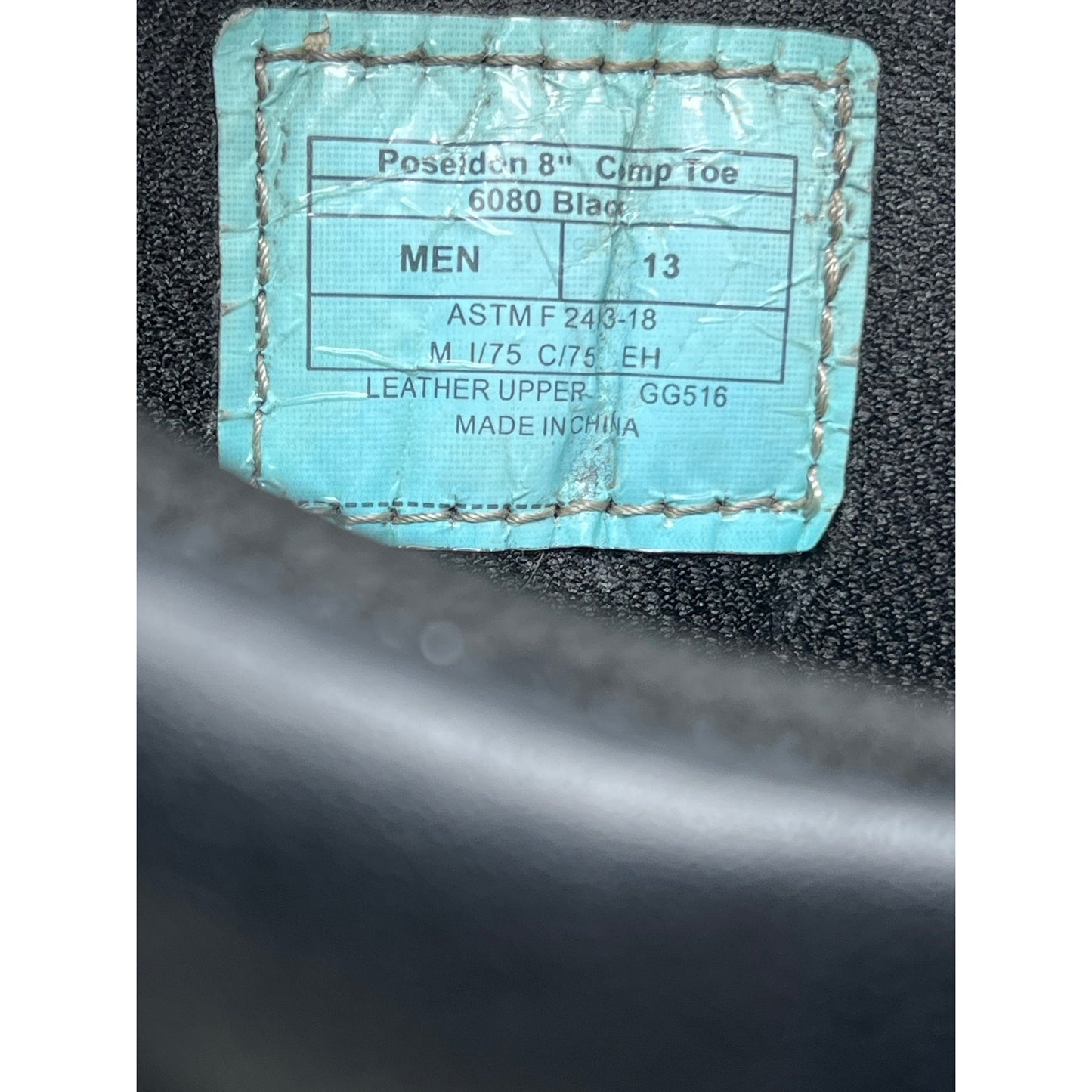 S Fellas 6080 Poseidon 8" Comp Toe Black Mens 13