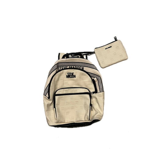 Steve Madden White 26L Backpack w Clutch Purse