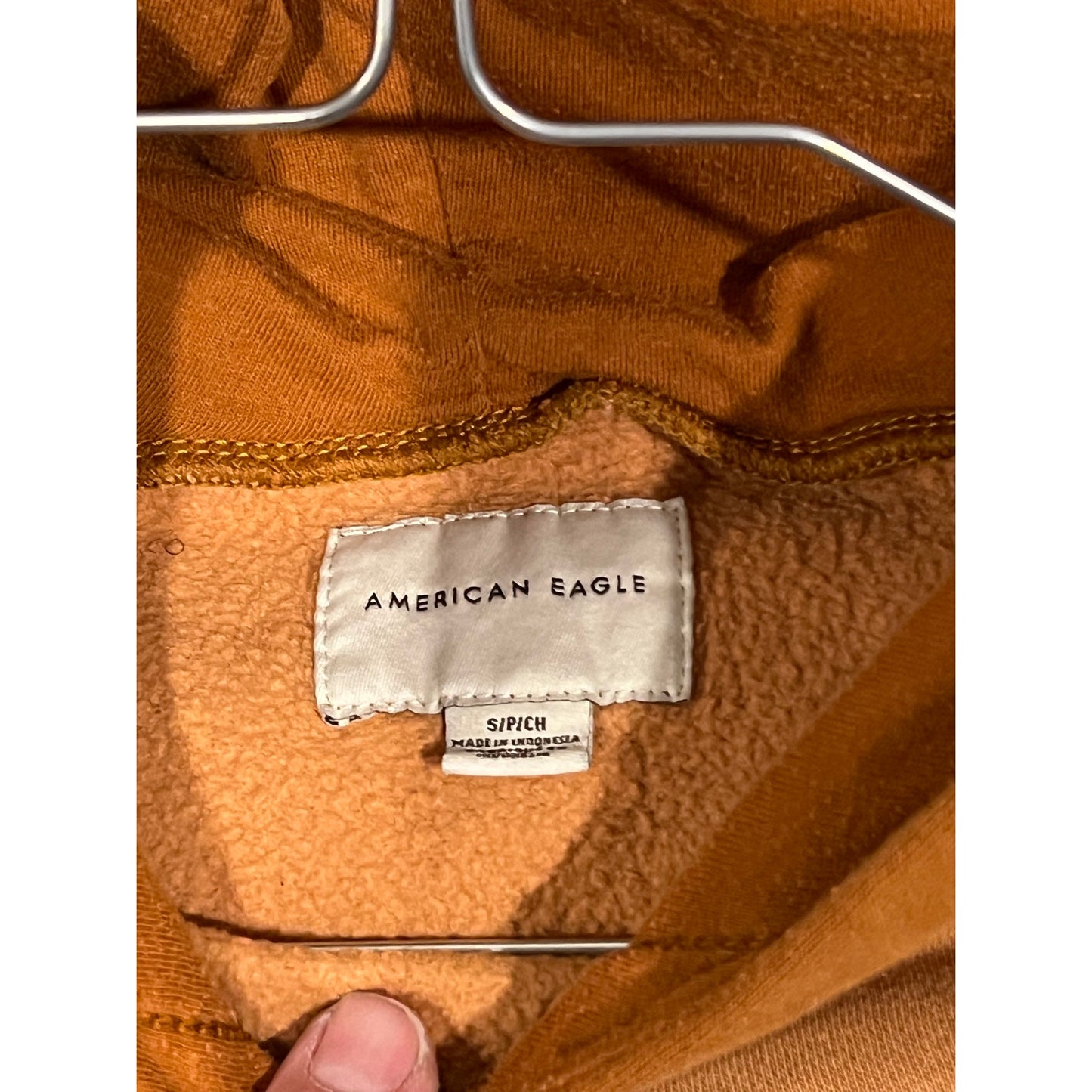 Sudadera con capucha American Eagle Outfitters marrón óxido para hombre, talla M