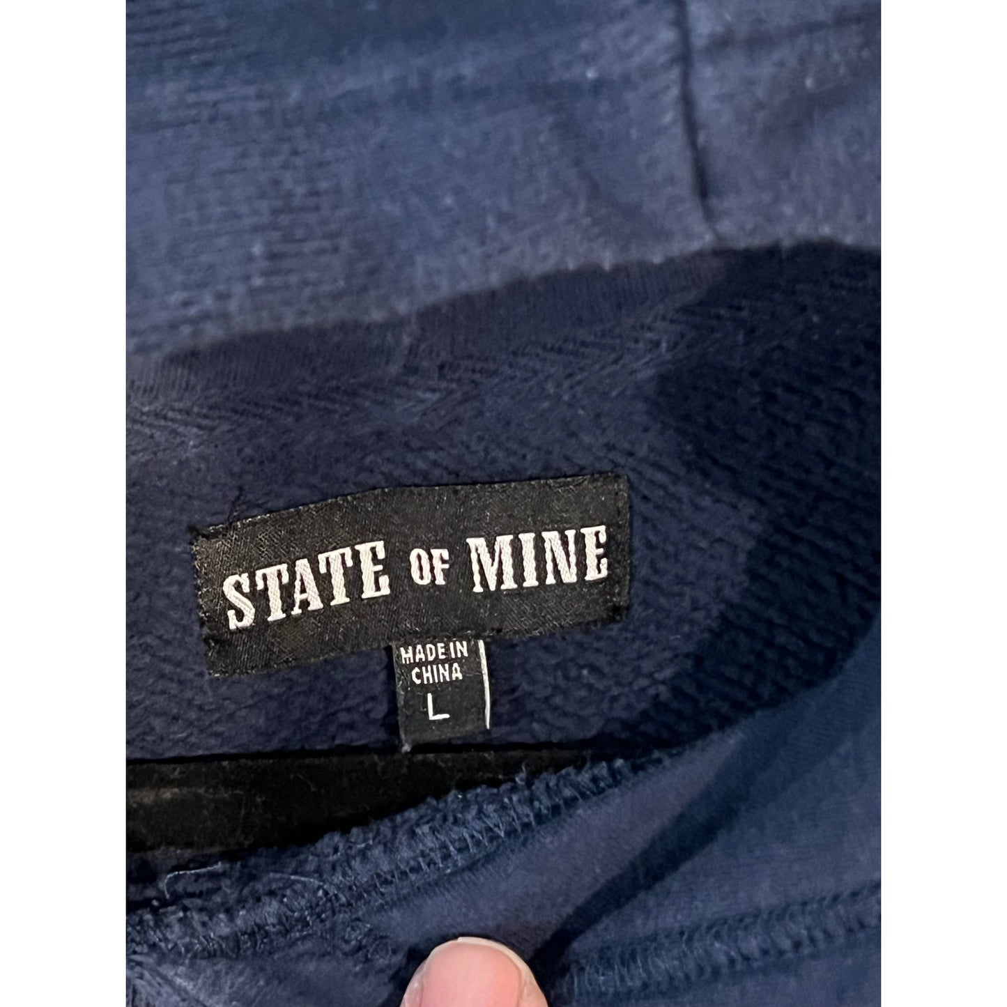 State of Mine Alabama Navy Blue Hoodie Mens L