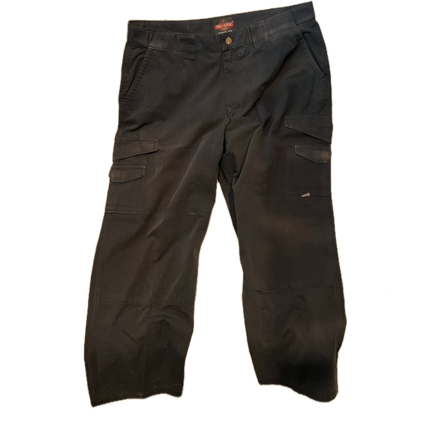 Pantalon cargo tactique Tru Spec coupe droite noir pour homme 40x32