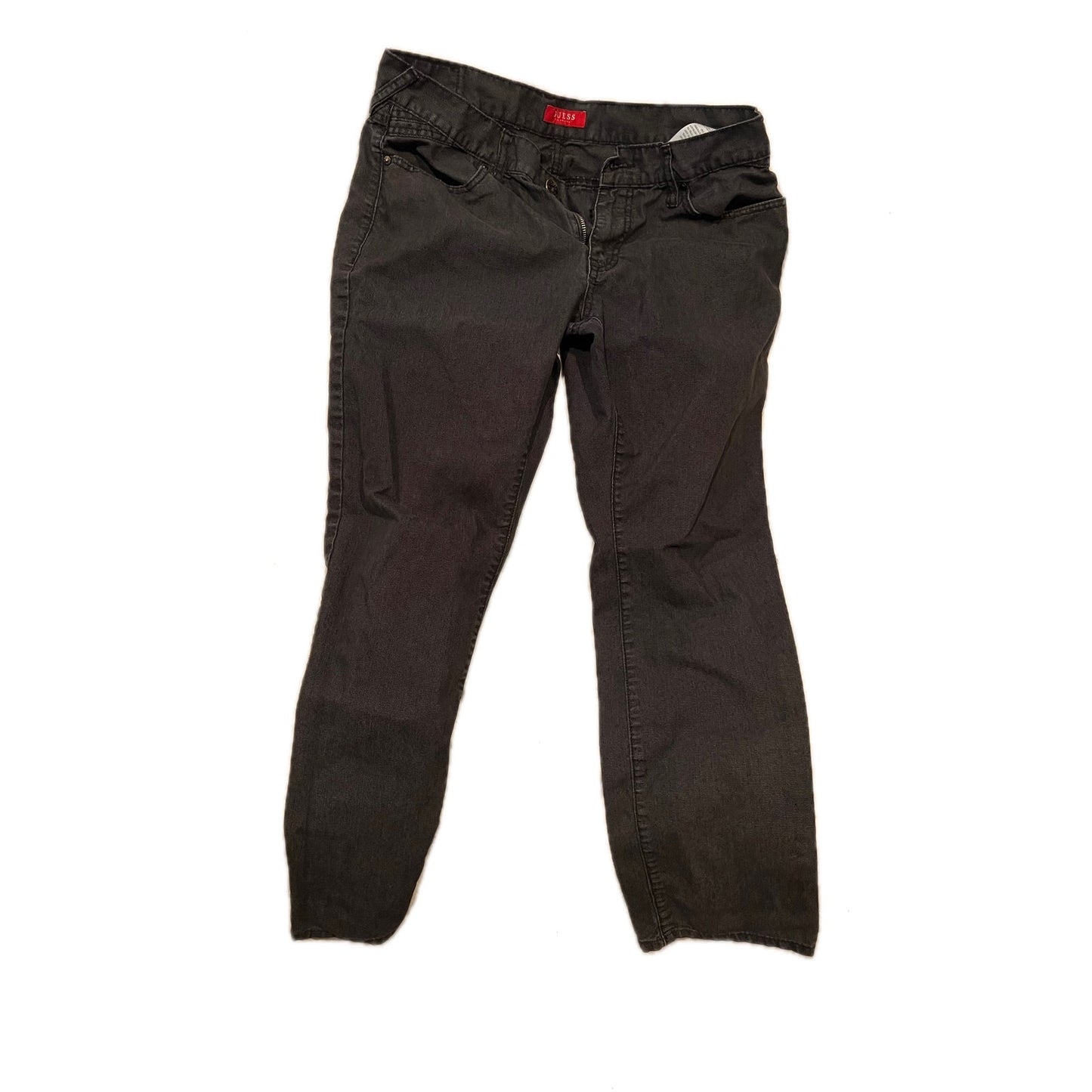 Guess Straight Fit Black Zipper Pocket Jeans Mens 34x30