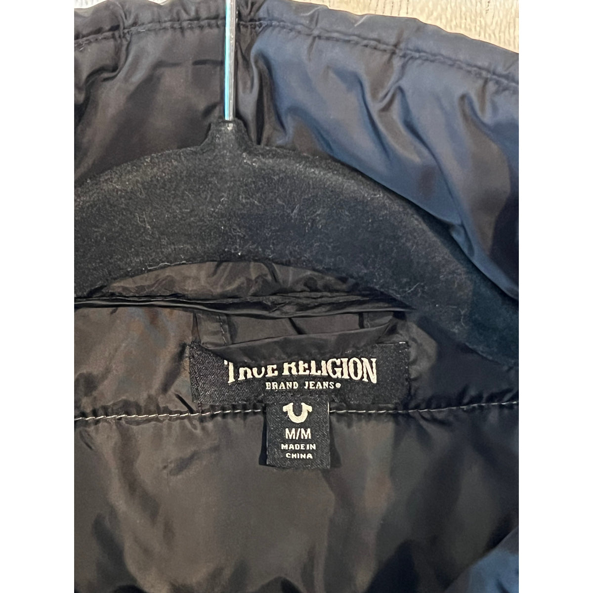 True Religion Black Puffer Jacket Mens M