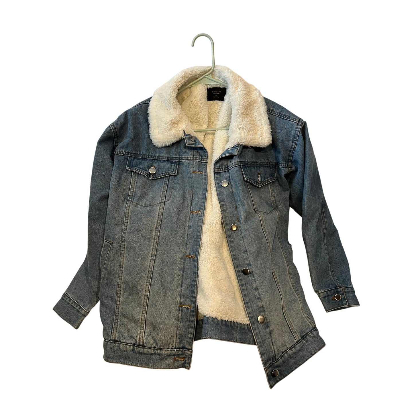 Story on Los Angeles insulated denim Jacket Womans Medium