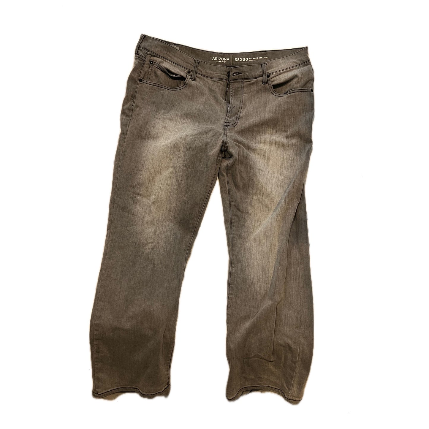 Arizona Jean coupe droite décontractée gris homme 38x30