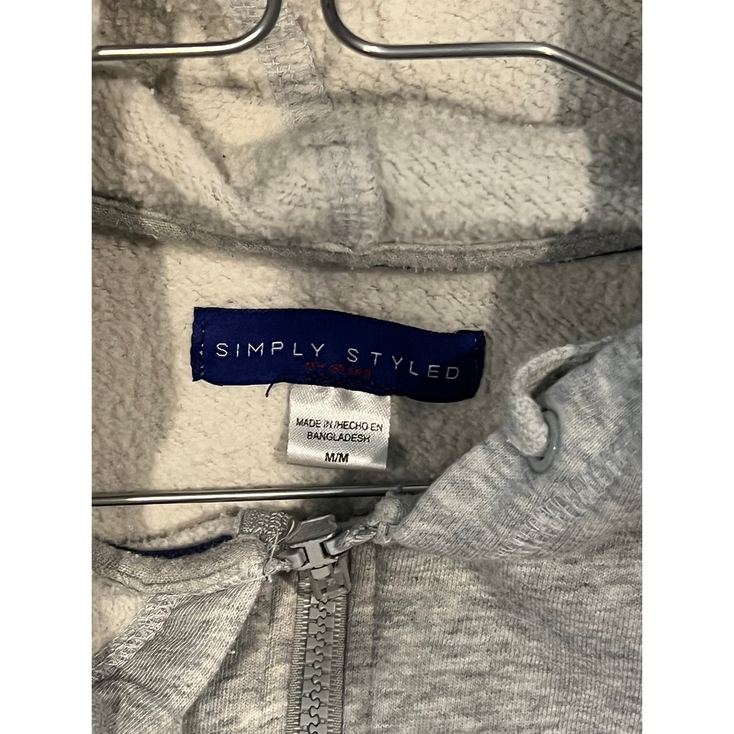 Simply Styled Gray Full Zip Hoodie Mens M