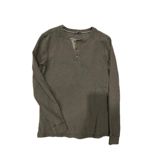 Thermal Henley Khaki Long Sleeved Shirt Mens S