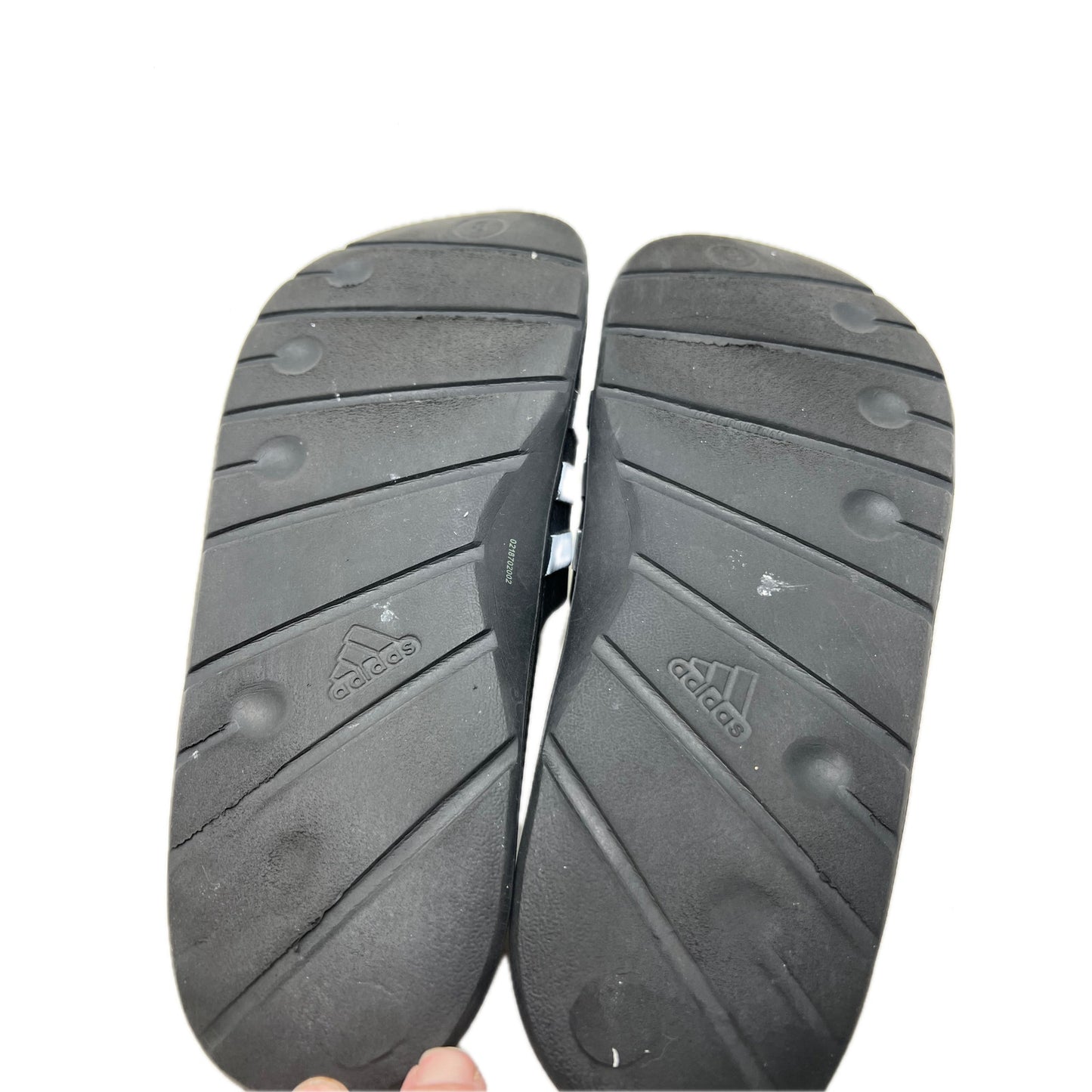 adidas Adilette Shower Slides Core Black Cloud White Talla de Hombre 8