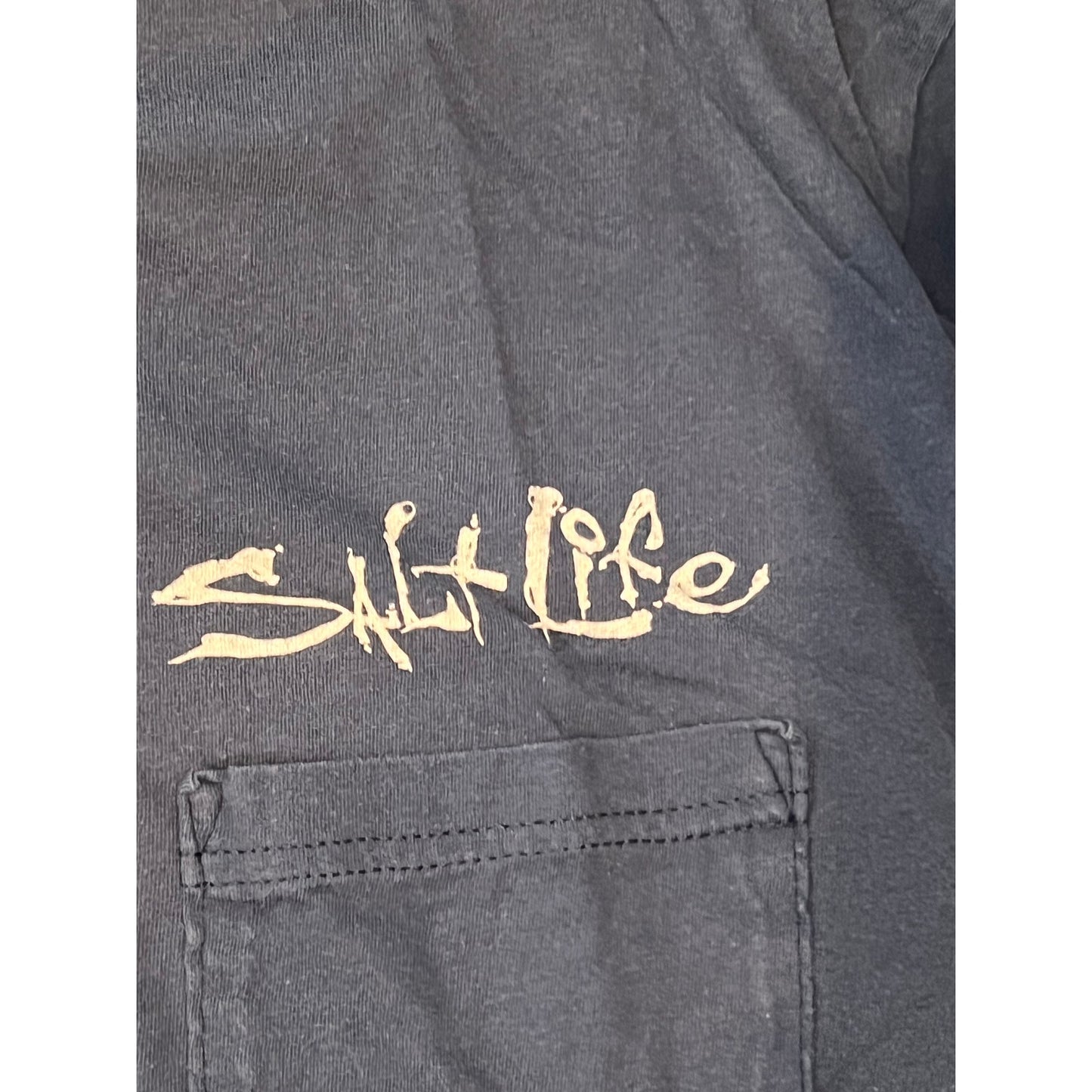 Salty Life Live Salty Black T-Shirt Mens L