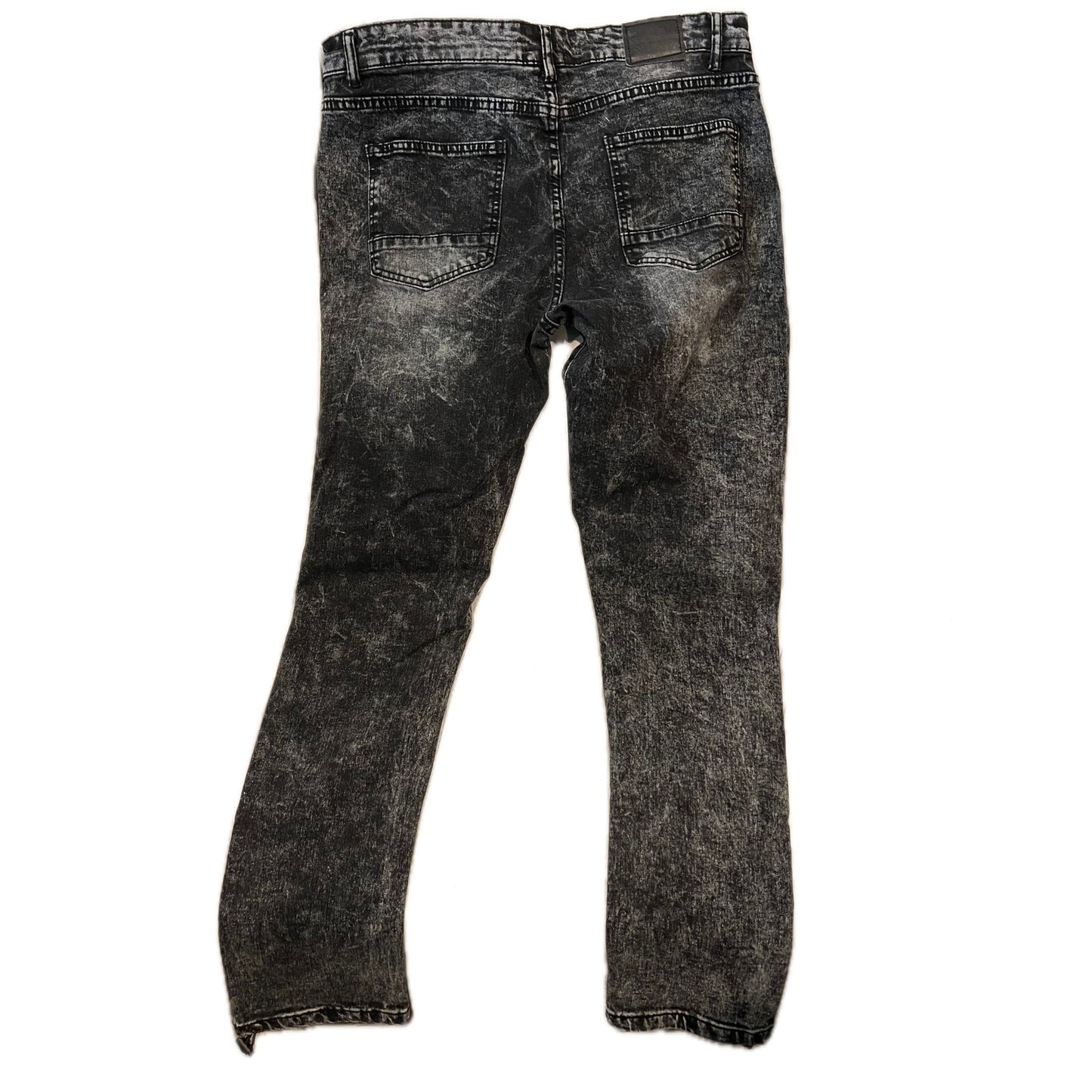 Rock Salt Jeans negros desgastados para hombre 38x31