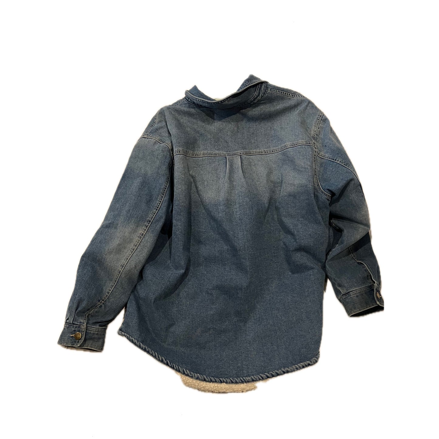 Natural Reflections Denim Sherpa-Lined Jean Jacket Mens 1XL