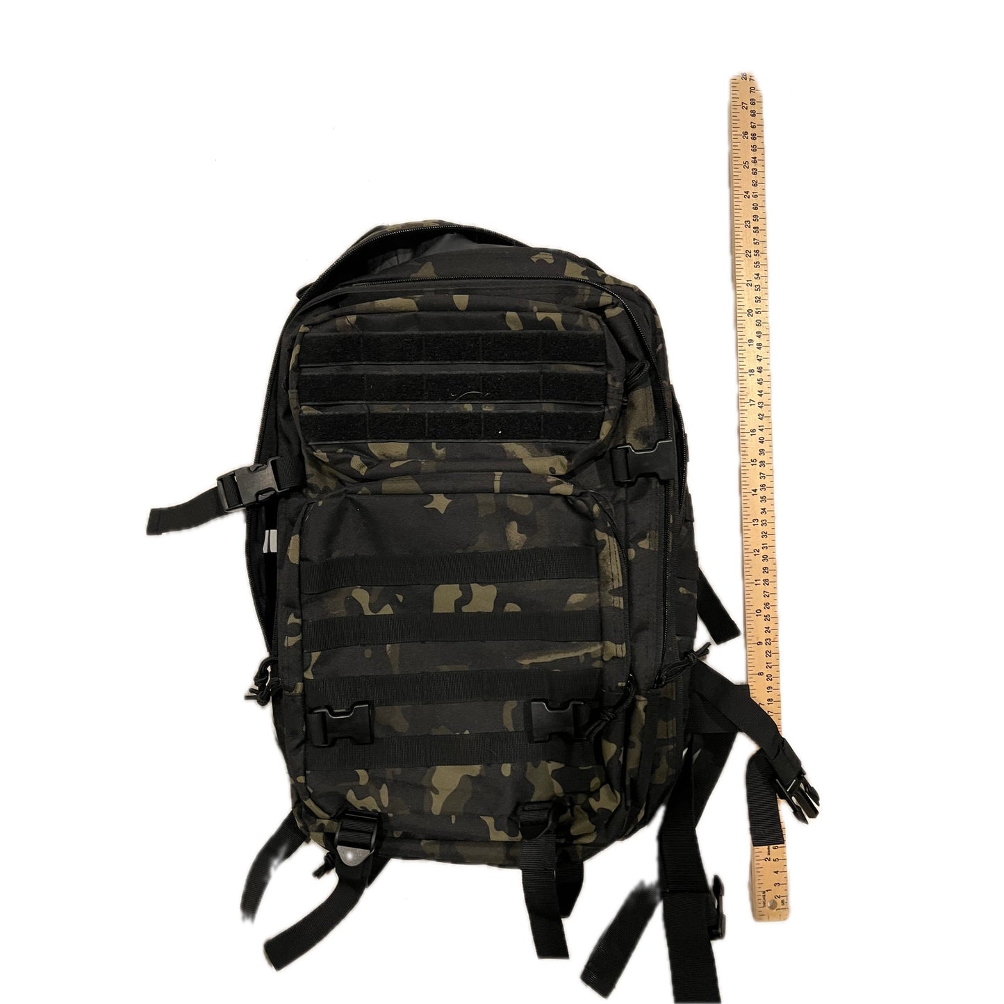 Sac à Dos Tactique Camouflage Vert Noir Générique 36L