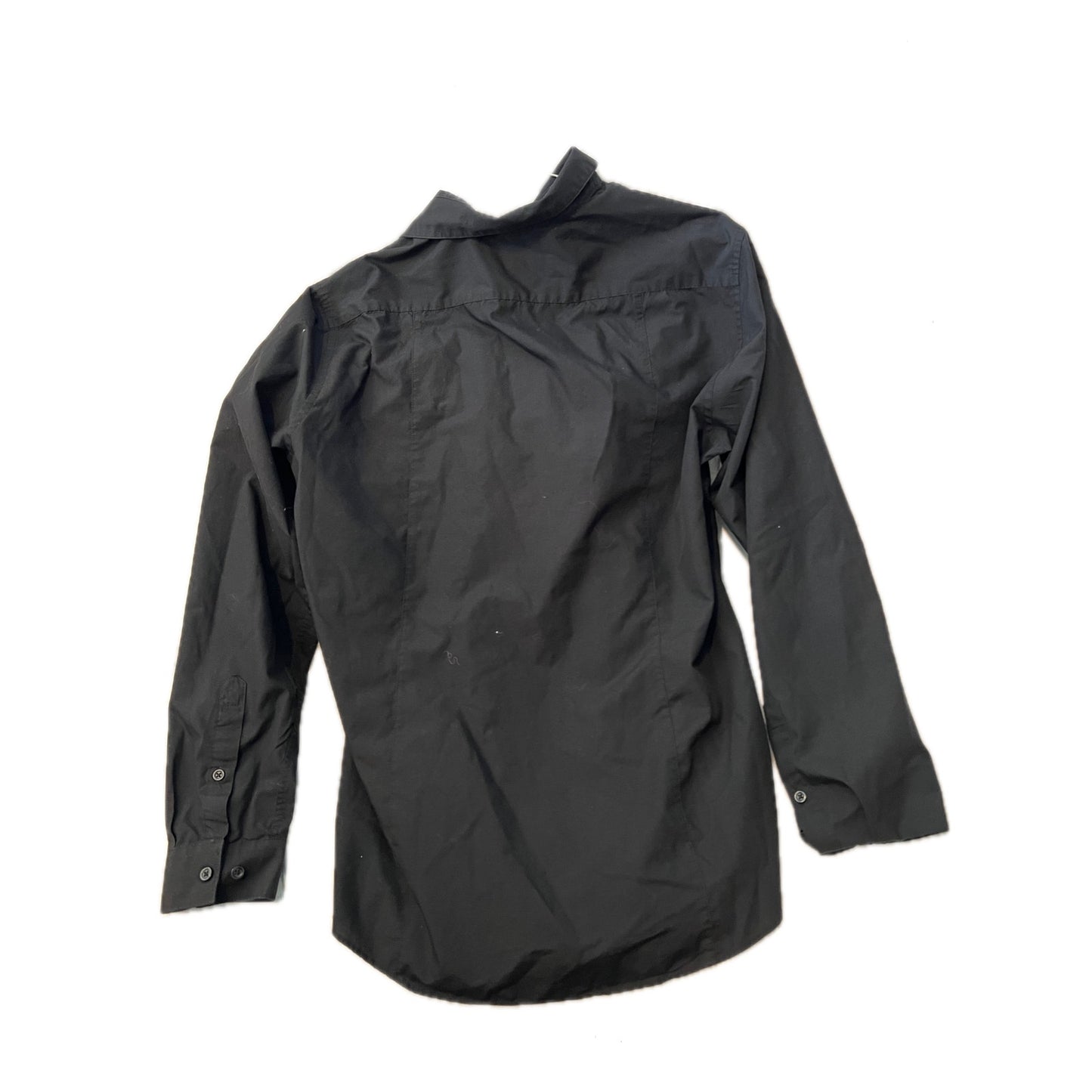 Camisa abotonada H&M - Fácil planchado Negra - Talla Grande