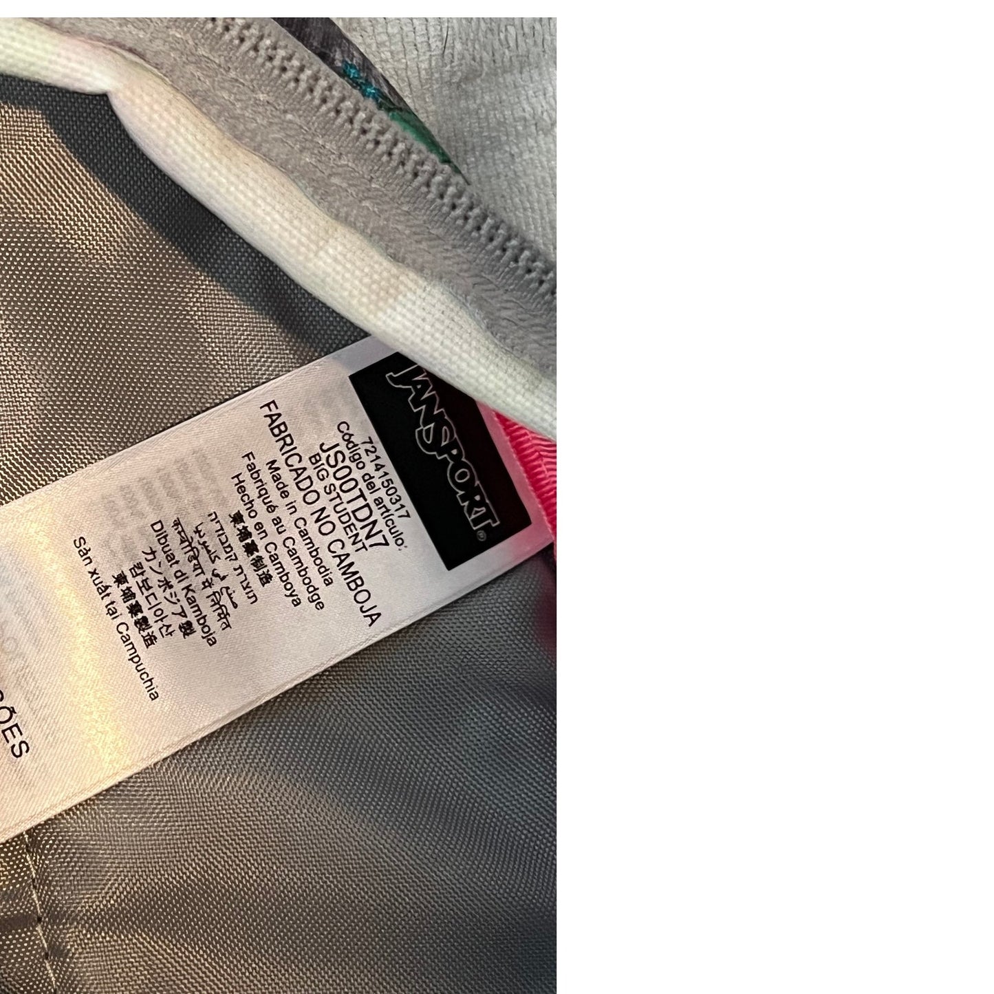 Sac à dos floral JanSport Big Student 3 sections Roses
