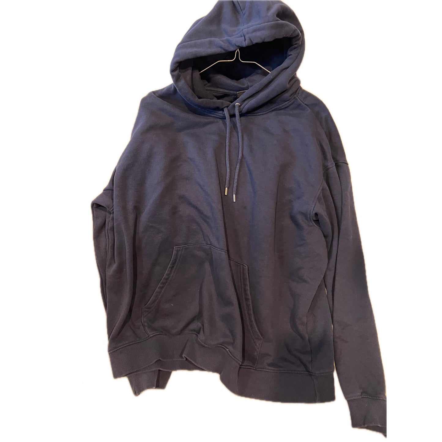 H&M Loose Fit Pullover Black Hoodie Mens XL