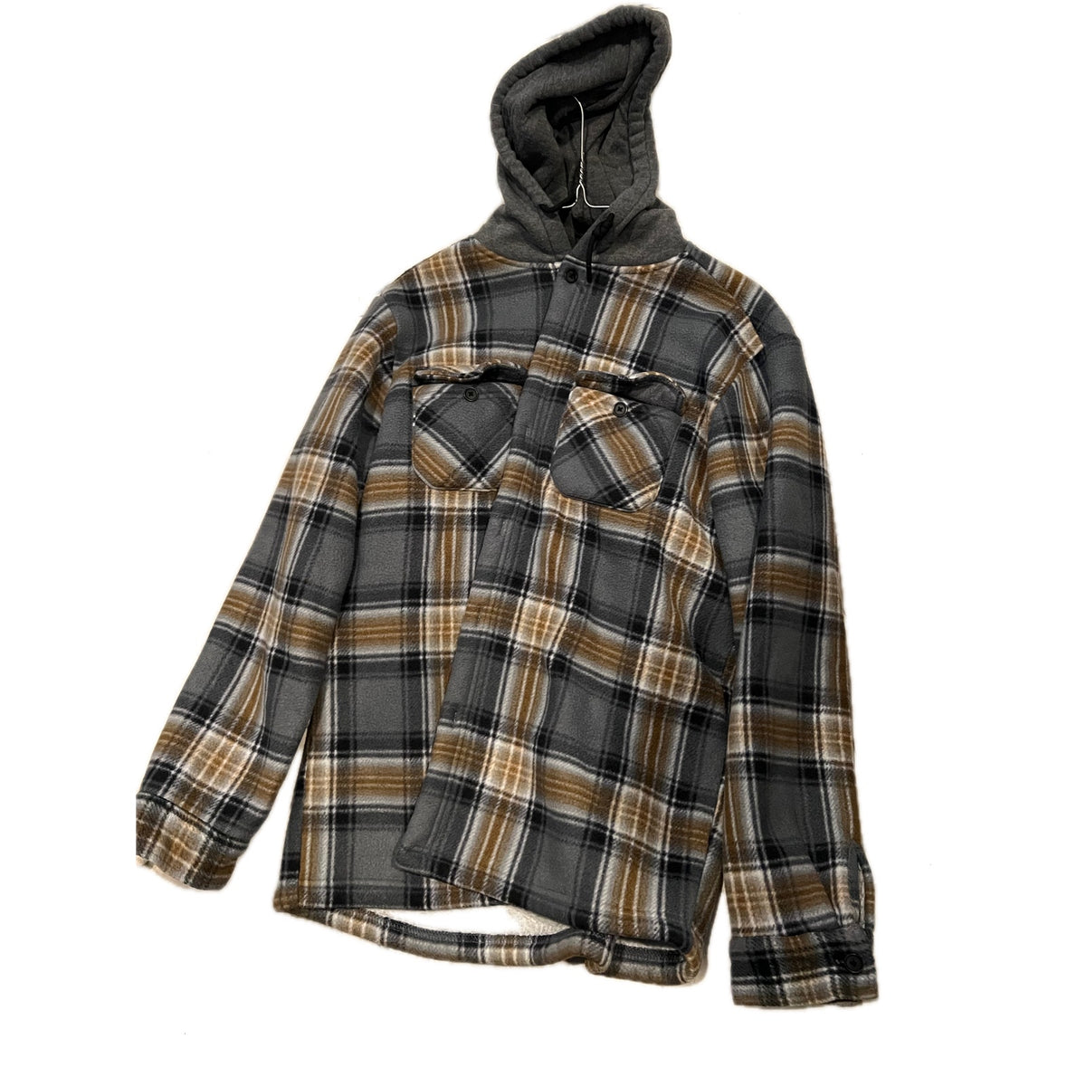 Original Deluxe Flannel Hooded Shacket Men Small