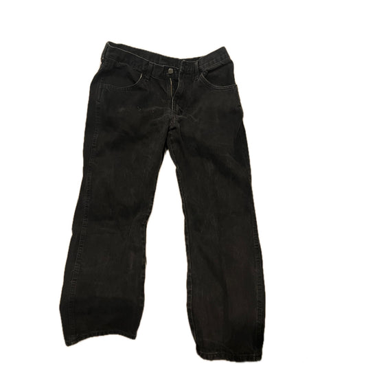 Rustler Straight Fit Black Jeans Mens 30x27