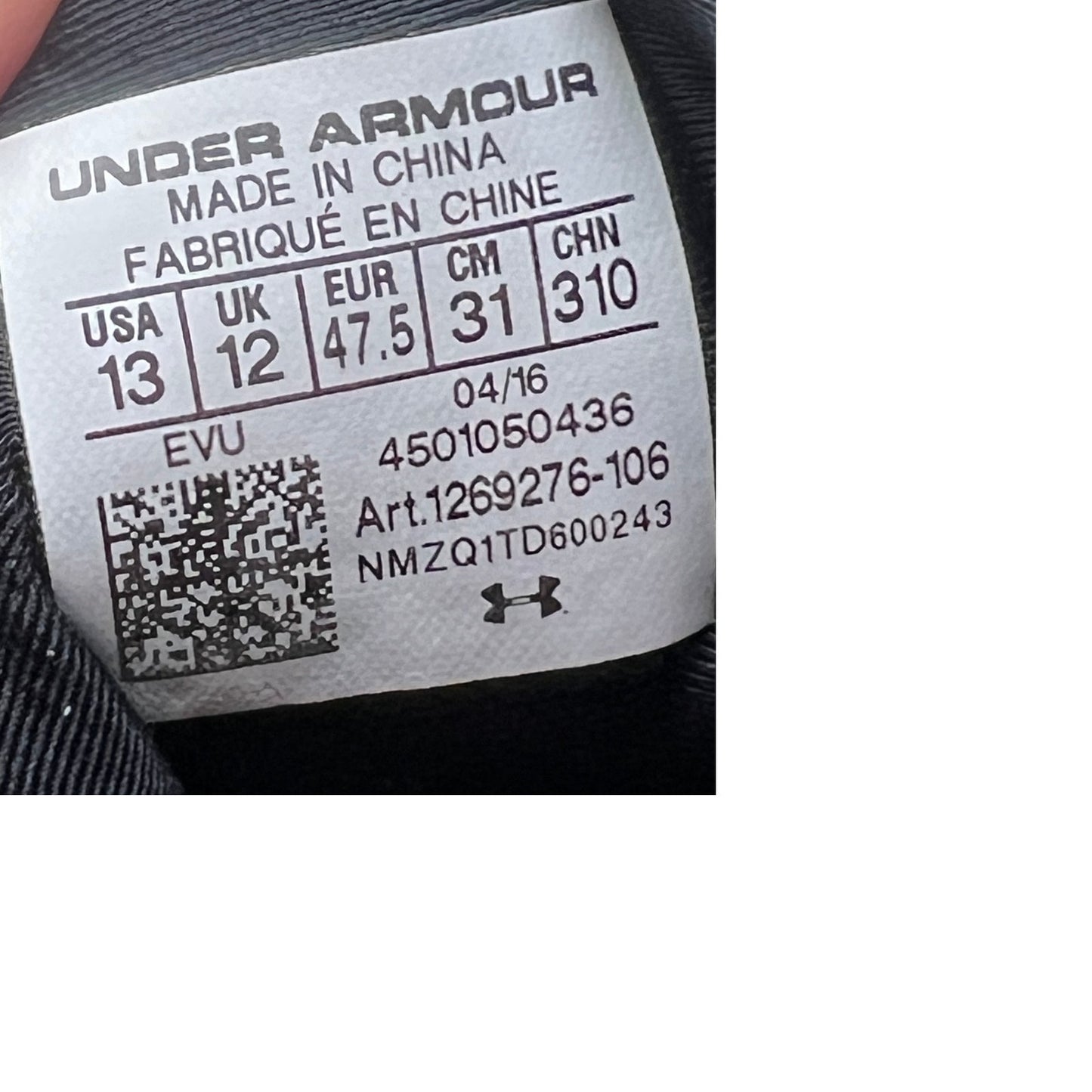 Under Armour Fireshot White Black Gold Mens 13