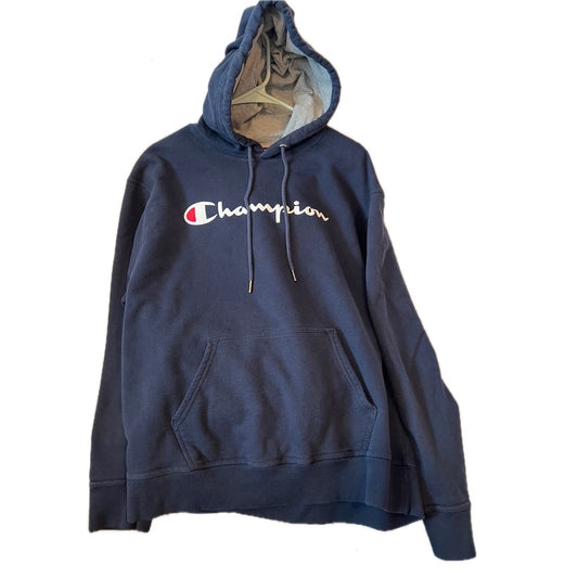 Champion Blue Classic Sweatshirt Pullover Hoodie Mens L