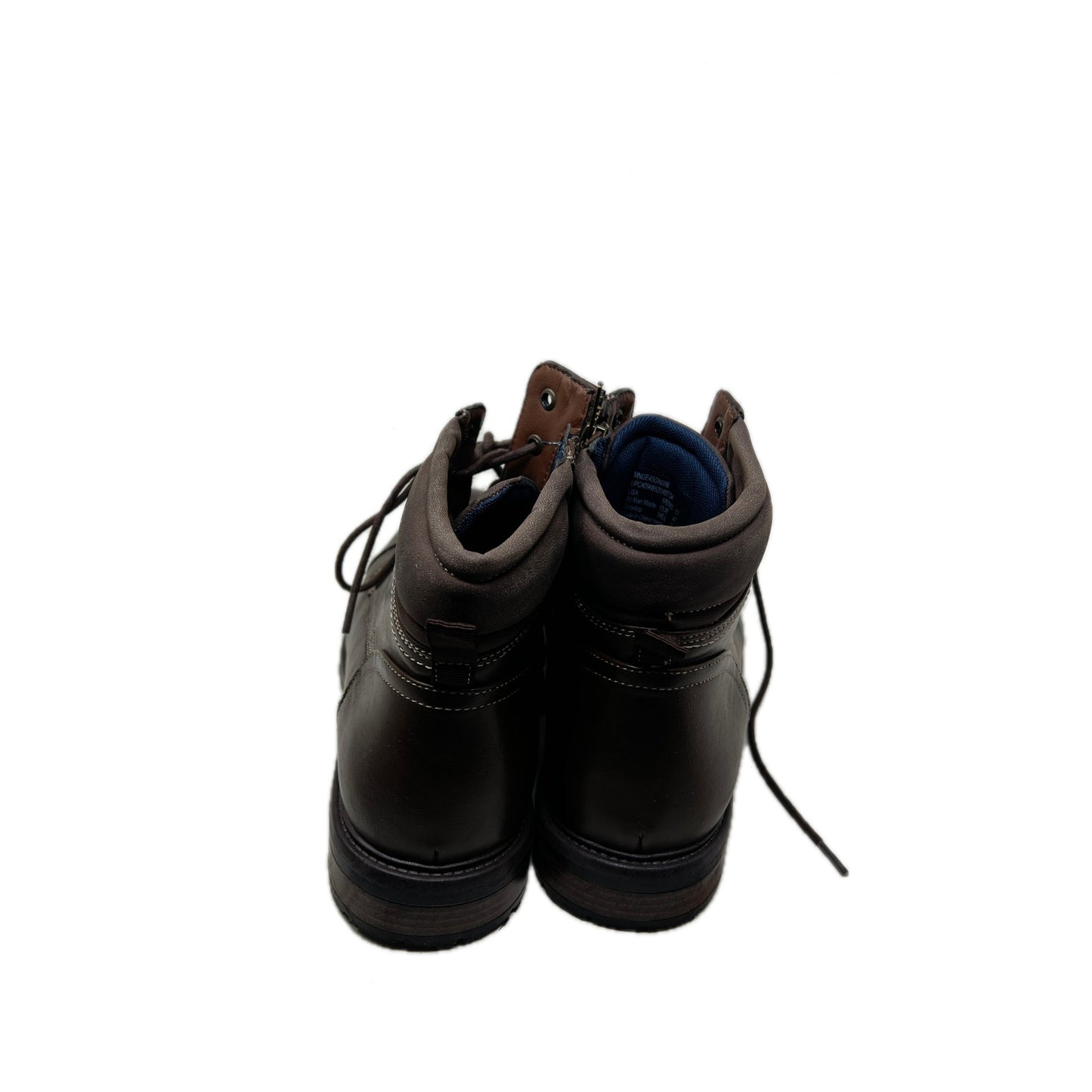 George Men's Faux Leather Lace Up Boots Mens 13