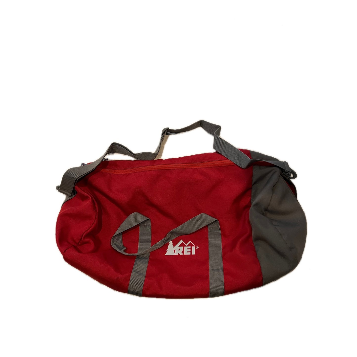 Bolsa de viaje cilíndrica roja REI Coop Roadtripper 46L