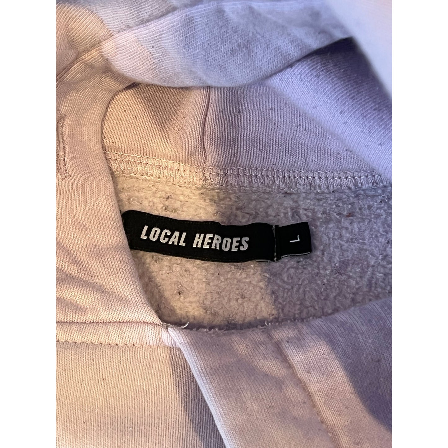 Local Heroes Pink Cut Off Hoodie Womans L