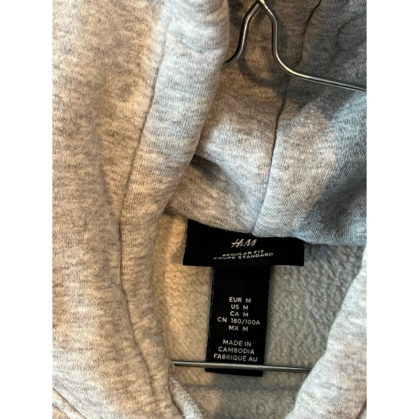 H&M NASA Gray Hoodie Mens M