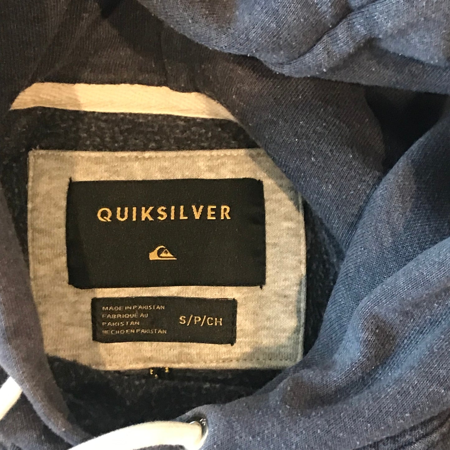 QuickSilver Grey Pull Over Hoodie Mens S