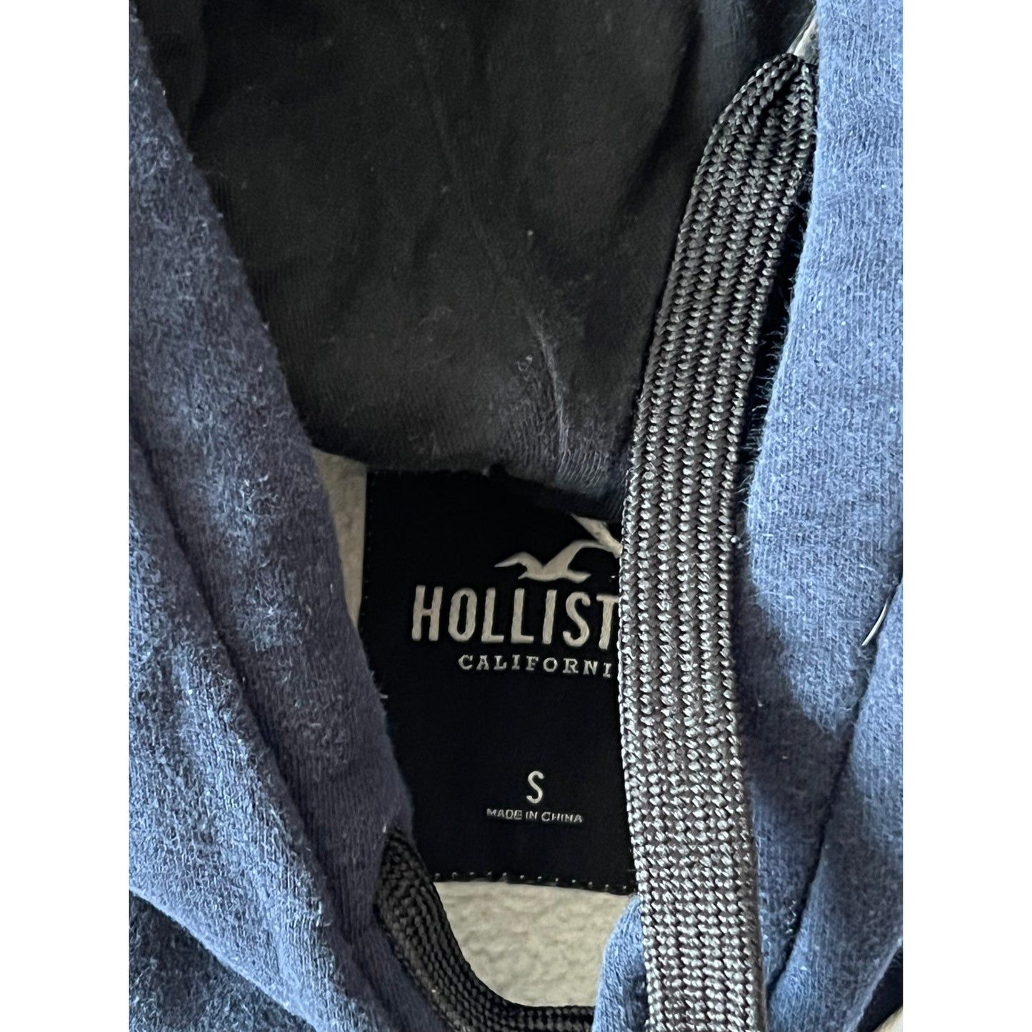 Hollister Pullover Black Gray Hoodie Mens S