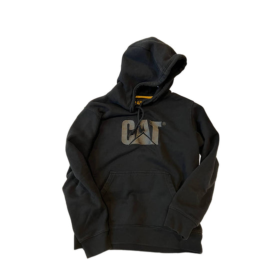 CAT Thick Warm Black Hoodie Mens M